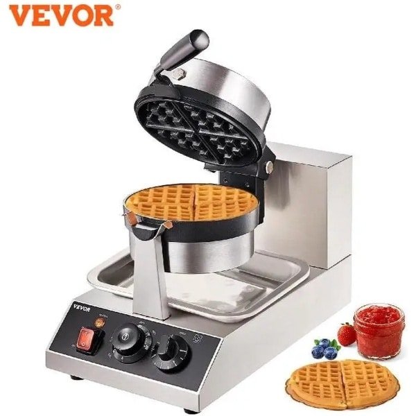 Vevor - Elektrische Wafelijzer - Keuken - Teflon Gecoate Bakvormen - 1500W