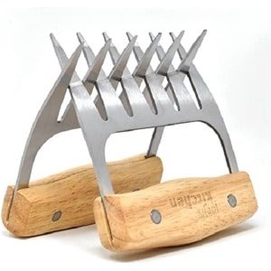 Vleesklauwen, klauwen voor het scheuren en fijnmaken van vlees, ideaal voor pulled pork, praktische keuken-, barbecue- en barbecue accessoires, roestvrij staal, 2 stuks