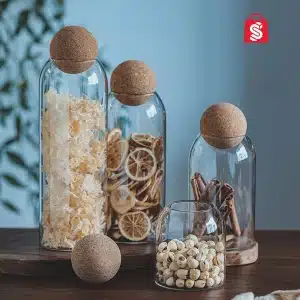 Voorraad potten glas met deksel - Voorraadpotten - Voorraadbussen - keuken accessoires - 3x 800ml - TheStudentShop