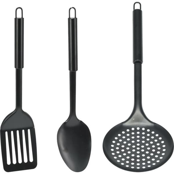 kook/keuken gerei - set van 3x stuks - zwart - RVS - keuken/kook accessoires