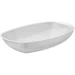 1x Witte serveerschalen/saladeschalen 22 x 34 cm - Schalen en kommen - Keuken accessoires