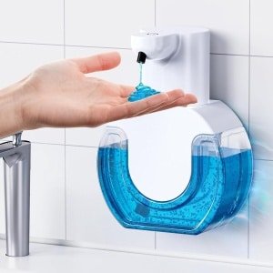 Automatische Zeepdispenser 420ml wandmontage elektrische zeepdispenser infrarood-bewegingssensor badkamer-keuken.