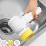 Elektrische schoonmaakborstel - Oplaadbaar - Draadloze reinigingborstel - Elektrische Schrobber - Schrobborstel - voor badkamer of keuken - Luiwagen met 3 borstels
