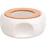 Luxe Theewarmer Keramiek - Theepot - Thee - Keuken Accessoires - Wonen - Warmhoudplaat - Waxinelichtjes - Cadeau - Wit