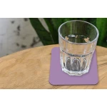 Onderzetters voor glazen - Paars - Vierkant - Interieur - Effen - Keuken accessoires set - Onderleggers - 10x10 cm - Onderzetters - Eetkamer - 6 stuks