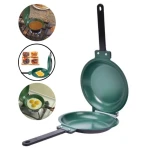 Purevolt. Dubbele Pan - Anti-Aanbaklaag - 19 cm - Keramische Coating - Geschikt voor alle soorten Kachels en Inductie - Koekenpan - Keuken Accessoire