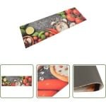 The Living Store Keukenmat Groenteprint - 180 x 60 cm - Duurzaam - Wasmachinebestendig - Keukenmat - Vloermat - Keukendekoration - Keuken Accessoires - Multifunctionele Mat