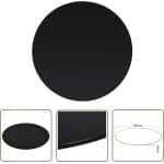 The Living Store Tafelblad Gehard Glas - 900 mm Diameter - 10 mm Dikte - Zwart - Tafelblad - Glas Tafelblad - Ronde Tafelblad - Zwart Tafelblad - Keuken Accessoires