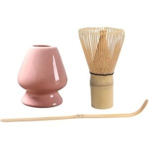 WiseGoods Premium Set Matcha Thee Klopper - Keuken Accessoires - Cadeau - Mixer - Handmixer - Gezondheid - Poeder Garde - Bamboe