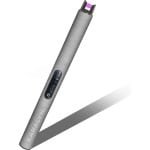 Xaralyn | elektrische aansteker | USB-oplaadbaar | plasma-aansteker | winddicht | vlamloze elektrische aansteker voor keuken, kaars, bbq of openhaard - 2022 - Zilver