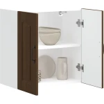 vidaXL Keukenwandkast Kalmar bruin eikenhout Keukenwandkast - Houten Keukenkasten - Opbergkasten Keuken - Bruine Eiken Meubels - Koks Accessoires