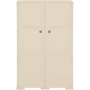 vidaXL Opbergkast hout-look angorawit kunststof Opslagkast - Kast - Opberger - Woonaccessoires - Keuken Accessoires