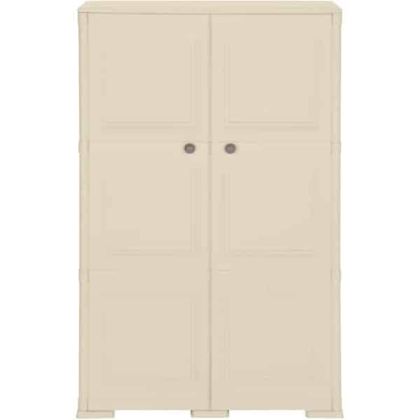 vidaXL Opbergkast hout-look angorawit kunststof Opslagkast - Kast - Opberger - Woonaccessoires - Keuken Accessoires