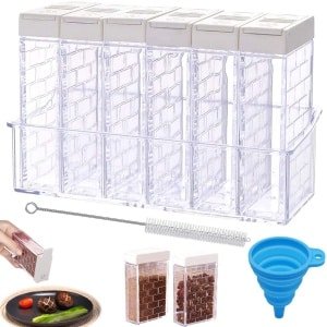 Compacte en Ruimtebesparende Kruidenstrooierset voor Keuken en Camping, Inclusief Accessoires