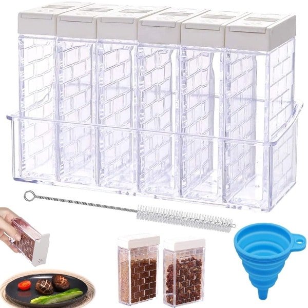 Compacte en Ruimtebesparende Kruidenstrooierset voor Keuken en Camping, Inclusief Accessoires