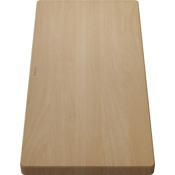 Houten snijplank van massief beukenhout, geschikt voor gootsteen, accessoires voor de wastafel in de keuken, beukenhout, 546 x 266 x 34 mm