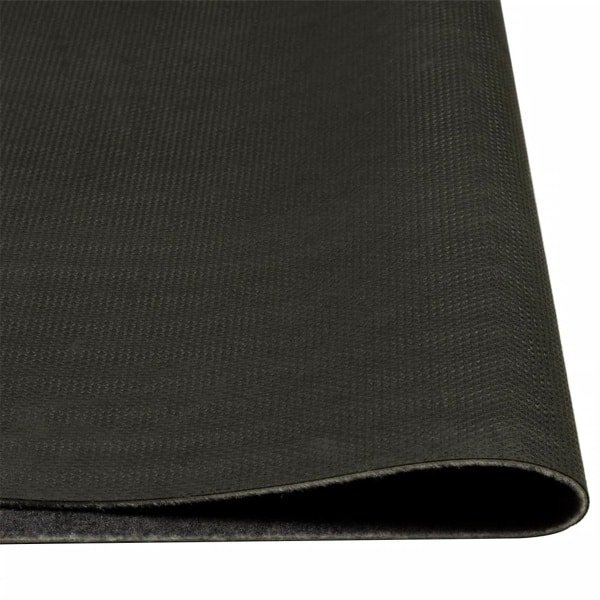 The Living Store Keukenmat wasbaar wijnprint 60x300 cm fluweel grijs - Keukenmat - Vloerkleden - Anti-slip Matten - Keuken Accessoire - Fluweel Mat