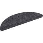 The Living Store Trapmatten zelfklevend 5 st 56x17x3 cm naaldvilt donkergrijs - Trapmatten - Vloerbescherming - Antislip - Donkere Kleuren - Keuken Accessoires