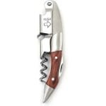 WiseGoods Premium RVS Wijnopener - Kelnersmes - Wijn Opener - Keuken Accessoires - Flesopener - Kurkentrekker - Bieropener - Hout