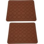 - 2 Stks 30 Gaten Siliconen Bakken Mat Niet Stick Oven Bakken Sheet- Mallen Keuken Bakken Tool Accessoire Voor Macaron Cupcake Dessert