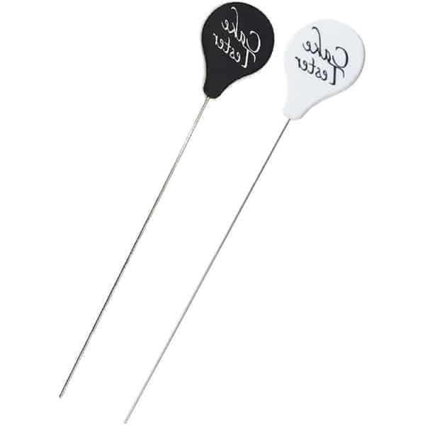 2 stuks caketester - roestvrij staal materiaal roest niet gemakkelijk 195 mm lange cake meetstok kleine accessoires Baking Essential is een goede helper in de keuken (zwart + wit)