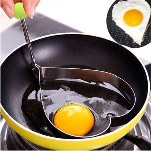 3 Stuks Gebakken Ei Vormpjes Hartje Houder Keukengerei Eierkoker Rvs Non-stick Koekenpan Keuken Gereedschap Accessoire