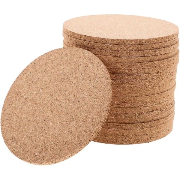 50 stuks - Onderzetters - Onderleggers - Kurkmatten - kurken onderzetters - Ronde kurken onderzetters - Geïsoleerde onderzetters - knutsel accessoires - hittebestendige onderzetters - voor keuken , eettafel - rond - 90*3 mm