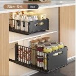 BlueTime - Set van 2 telescopische laden - Keukenrek - Keuken organizers - Keuken accessoires - aanrecht organizer - keuken organizer aanrecht - kruiden organizer - keukenorganizer - keuken accessoires organizer - keuken organizers gootsteen