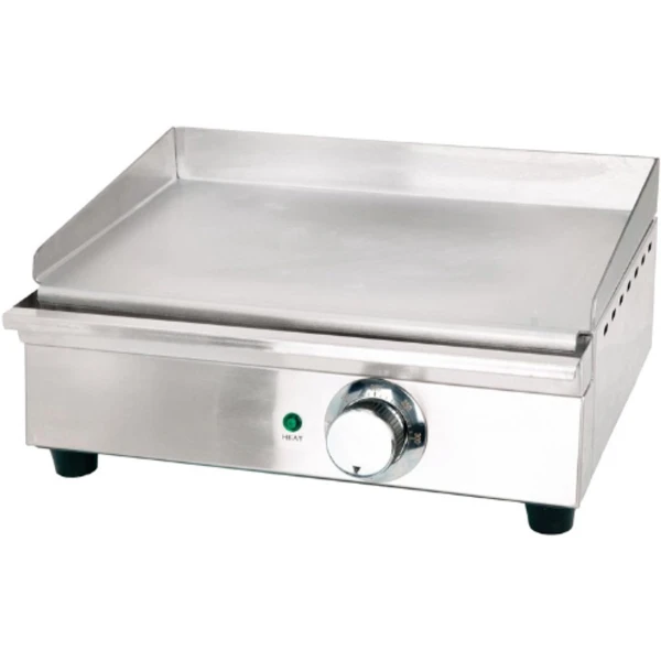 Elektrische Grillplaat voor Professionele Keuken - Teppanyaki Tafelgrill - Binnen Gebruik - Roestvrij Staal - Thermostaatbediening - Anti-aanbaklaag - 41,1 x 29,7 x 18,5 cm