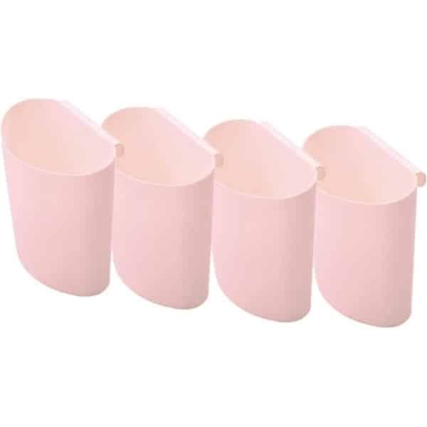 Hangende bekerhouder rollende kar accessoires plantencontainers hangende bloempotten ruimtebesparend opbergemmer potloodhouder make-up potloodhouder kantoor keuken muur organizer - Set van 4stuks