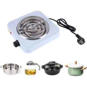 Kleine Elektrische Kookplaat - 1000 W - Instelbare Temperatuur - Reiskoker - Campingkoker - Voor Koffie - Water - Thee - Ideaal Voor Keuken - Kantoor - Reizen