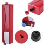 Mini Doorstroomboiler - Elektrische Boiler Zonder Reservoir - Badkamer en Keuken - Wassen - EU-Stekker 220V 3000W (Rood)