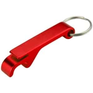 Sleutelhanger Bierflesopener Zak Metaal Metalen Splitsgereedschap Sleutelhanger Bulk Keuken Bar Gereedschap Accessoires met Klauwstang - Rood