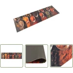 The Living Store Keukenmat wasbaar lepel- en kruidenprint 45x150 cm fluweel - Keukenmat - Vloermat - Keukendekoration - Keuken Accessoires - Multifunctionele Mat