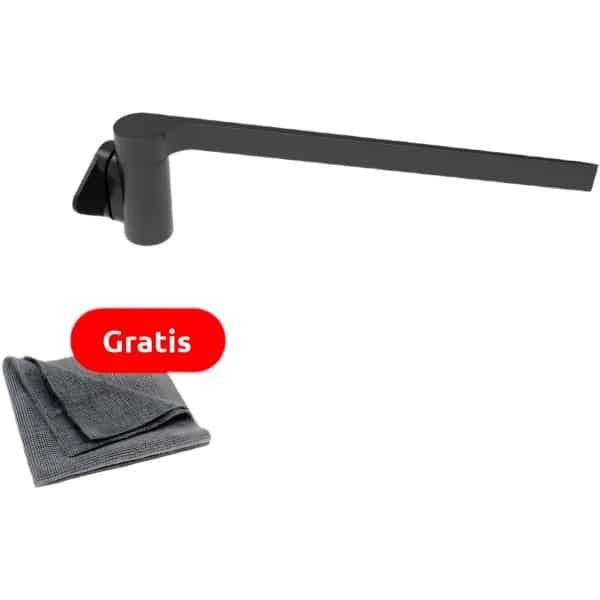 Vaatdoekhouder magnetisch - Hoogwaardig roestvrij staal - RVS - Zwart - Sterke magneet - Inclusief gratis vaatdoek - Gootsteen organizer - Aanrecht organizer - Keuken organizers - Keuken accessoires - Magnetische vaatdoekhouder