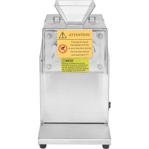 Vleessnijmachine 850 W, 250 kg/h commerciële vleessnijmachine, roestvrij staal, 5 mm dikte, verwijderbare messen, elektrische all-purpose snijmachine voor de keuken thuis, restaurants, supermarkten