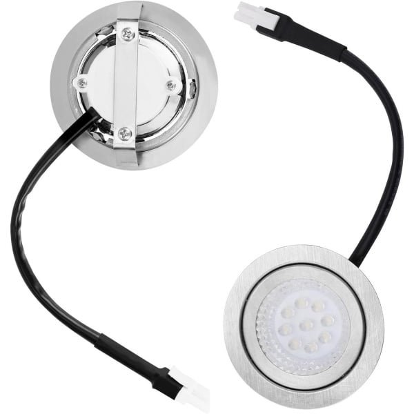 Afzuigkaplampen Roestvrij Staal LED-Lamp Inbouwkeukenlampvervanging DC 12V 6500K Accessoires voor Afzuigkap in de Keuken 2 Stuks