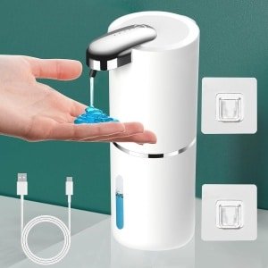 Automatische Zeepdispenser 380 ml - Elektrische Zeepdispenser - Contactloos - 4 Instelbare Niveaus - IPX5 Waterdicht - USB Oplaadbaar - Infrarood Sensor - Geschikt voor Badkamer, Keuken en Kantoor