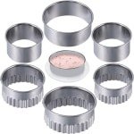 Cookie Cutters Ringen Cookie Cutters Ronde Uitsteekvorm van roestvrij staal koekjessnijder DIY Fondant Taartdecoratie Koekjes Bakken Keuken Accessoires 6 stuks