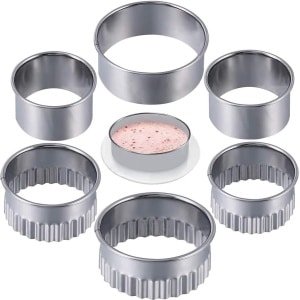 Cookie Cutters Ringen Cookie Cutters Ronde Uitsteekvorm van roestvrij staal koekjessnijder DIY Fondant Taartdecoratie Koekjes Bakken Keuken Accessoires 6 stuks