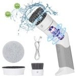 Elektrische spin scrubber met 2 reinigingskoppen - draadloos en waterdicht - ideaal voor dieptereiniging in de keuken