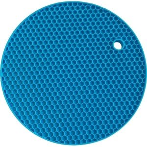 Pannen Onderzetter | Keuken Accessoires | Anti-Slip | Honeycomb | ∅ 18 cm | Blauw