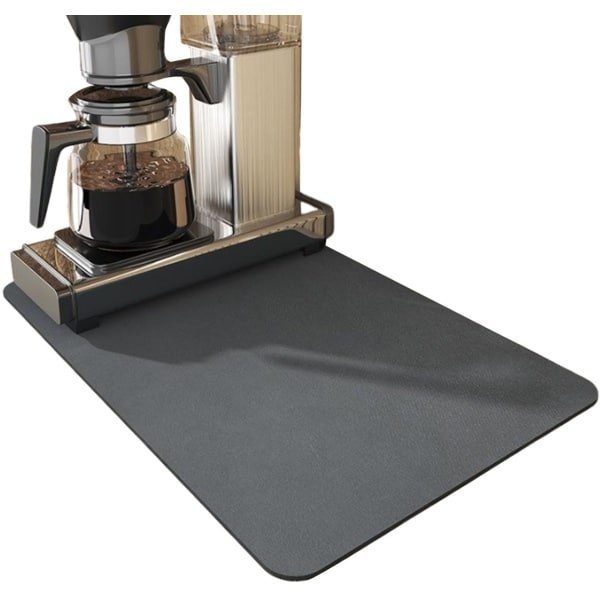 Peysaitr - Afvoermat - Koffie absorberende afdruipmat - afdruipmatten - tampermat koffiemat - keuken en thee accessoires - Afvoerkussentje voor koffiemachine - 30x50 cm - Donkergrijs