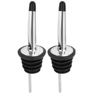 Schenktuitjes - 2 stuks - Schenk tuit met dop - Set van 2 Stuks - Olijfolieschenke - Maatschenker - Gedoseerd schenken - Keuken accessoire - RVS - CHPN