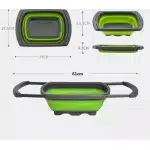 Vergiet Opvouwbaar -Inklapbaar siliconen Vergiet - Vaatwasbestendig - Hittebestendig - Keuken accessoires - Groen