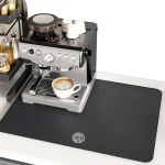 Xyra® Afdruipmat - Afdruipmat voor Afwas - Koffie Absorberende Afdruipmat - Keuken & Thee Accessoires - Siliconen Tampermat - 40x50 cm - Multifunctioneel Hulpmiddel - DIY Knutselmat - Zwart