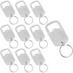 10 stuks Sleutelhanger Flesopener - RVS Bieropener voor Keuken en Bar - Café Restaurant Accessoire - Herencadeau - Blikjesopener