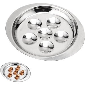12 Gaten Slak Shell Roestvrijstalen Escargot Plaat - Zeevruchten Tool Set Met Servies Accessoires voor Restaurant Hotel Thuis Keuken en Grill