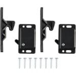 2-Delige Zwart Kast Deurslot met Schroeven - Praktisch Slot voor Camper Caravan Lades en Schuifdeuren - Elegant Accessoire voor Thuis en Keuken
