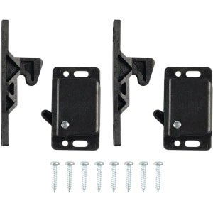 2-Delige Zwart Kast Deurslot met Schroeven - Praktisch Slot voor Camper Caravan Lades en Schuifdeuren - Elegant Accessoire voor Thuis en Keuken